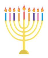 hunukkah menora ikon vektor illustration isolerat på vit bakgrund