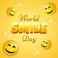 Happy World Smile Day Grußkartenvorlage vektor
