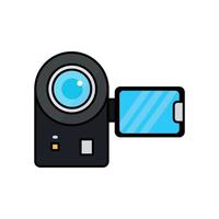 video kamera ikon. ikon relaterad till elektronisk, teknologi. linjär Färg ikon stil, färgad. enkel design redigerbar vektor