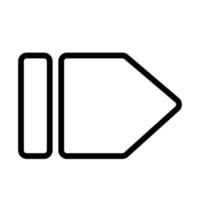 Linienpfeil rechts Symbol vektor