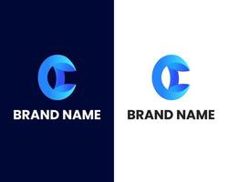 bokstaven c modern logotyp formgivningsmall vektor