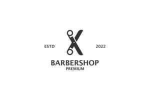 Buchstabe k Barbershop Logo Design Vektor Illustration Idee