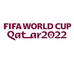 fifa world cup katar 2022 kastanienbraun offizielles logo champion symbol design vektor abstrakte illustration mit weißem hintergrund