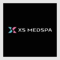 minimalistisches konzept xs-logo-initialen vektor