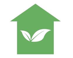Öko-Haus grünes Vektor-Logo vektor