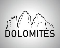 dolomiter , Tre cime di lavaredo -logotyp vektor