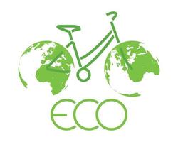 Öko-Fahrrad-Logo-Vektor vektor
