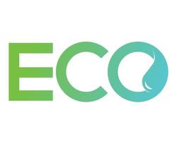 eco logotyp med släppa av vatten vektor