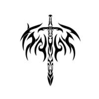 Illustrationsvektorgrafik des Stammes-Designs des Schwertes