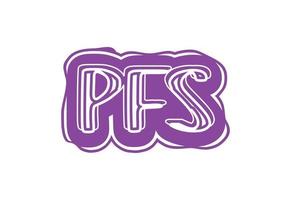 pfs brev logotyp och ikon design mall vektor