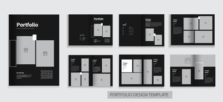 Mehrzweck-Portfolio-Design für Architektur-Portfolio-Design-Fotografie-Portfolio-Redaktionsvorlage vektor