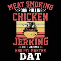 bbq illustration element, grafisk t-shirt design, bbq grill, mat, kött, nötkött, grillning vektor