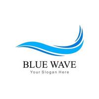 blå våg logotyp vektor