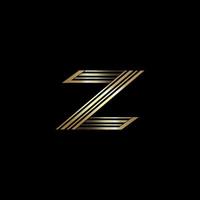 z lyx logotyp design kreativ guld z logotyp vektor