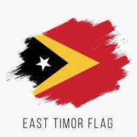 grunge öst timor vektor flagga