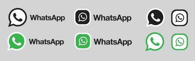 whatsapp, populär social media knapp ikon, omedelbar budbärare logotyp av whatsapp. redaktionell vektor