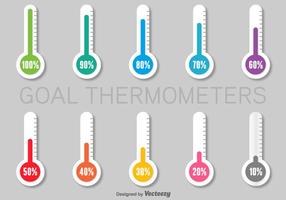 Färgstarka infografiska papperstermometrar vektor