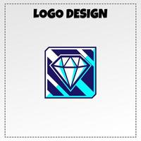 Logo Diamond Topup Maskottchen Illustration Vektordesign vektor