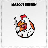 Hühnerfutter Logo Vektor Tier Maskottchen Illustration Design