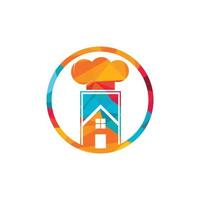 Chef-Haus-Vektor-Logo-Design-Vorlage. Ikone des kreativen Küchenchefs. vektor