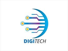 Brief-Logo für digitale Technologie vektor