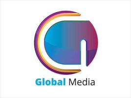 globales Medienlogo vektor