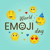 Happy World Emoji Day Bunner vektor