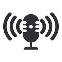 WLAN-Podcast-Symbol-Logo-Design. Podcast-Logo-Design-Vorlage. vektor