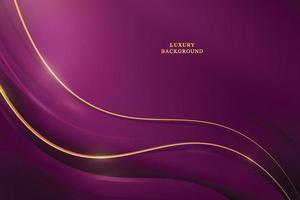 luxus lila und goldener designhintergrund. vektor