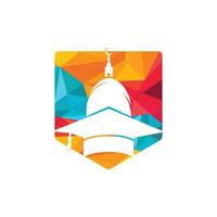 Vektor-Logo-Design für islamische Bildung. Logo-Vorlage für muslimisches Lernen. vektor