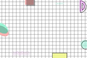 platt svart rutnät geometrisk memphis bakgrund vektor