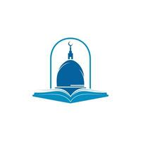 Vektor-Logo-Design der islamischen Schule. Logo-Vorlage für muslimisches Lernen. vektor