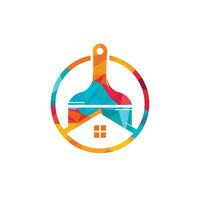 kreative hausfarbe vektor logo design vorlage. Immobilien- und Pinselsymbol oder -symbol.