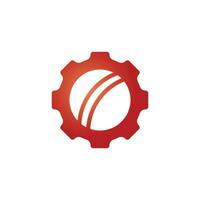 Cricket Gear Vektor-Logo-Design-Vorlage. vektor