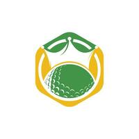kung golf vektor logotyp design. golf boll med krona vektor ikon.