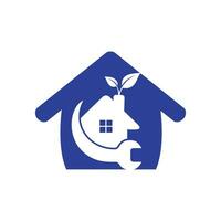 Haus Reparatur Vektor-Logo-Design-Vorlage. Logo-Design für den Restaurierungs- und Renovierungsservice von Häusern. vektor