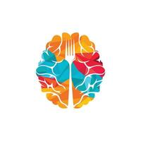 Brain Food-Vektor-Logo-Design. Thing Food-Logo-Design-Vorlage. vektor