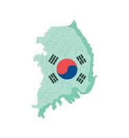 republic av korea flagga vektor