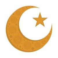 muslimischer Mond und Stern vektor