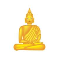 guld buddha staty vektor