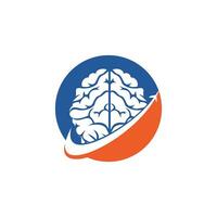 Smart Travel-Vektor-Logo-Design. Logo-Icon-Design für Gehirnreisen. vektor