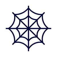 Halloween-Spinnennetz-Symbol linear vektor