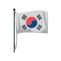 flagga republic av korea vektor