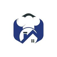 Logo-Design des Heimkoch-Symbols. Kochen zu Hause Vektor-Logo-Design. vektor