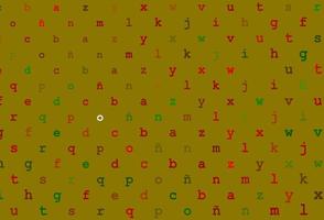 hellgrünes, rotes Vektorlayout mit lateinischem Alphabet. vektor