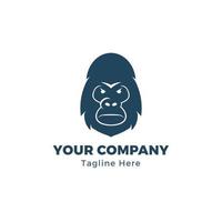 gorilla huvud logotyp mall vektor
