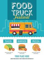 Food-Truck-Festival-Flyer-Vorlage vektor