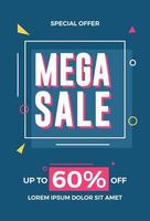 Mega-Sale-Flyer-Vorlage vektor