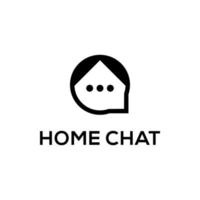 Inspiration für das Design des Home-Chat-Logos vektor