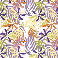 nahtloses Muster mit stilisierten Blättern. florales farbenfrohes Design für Stoffe, Tapeten, Interieur und vieles mehr. vektor